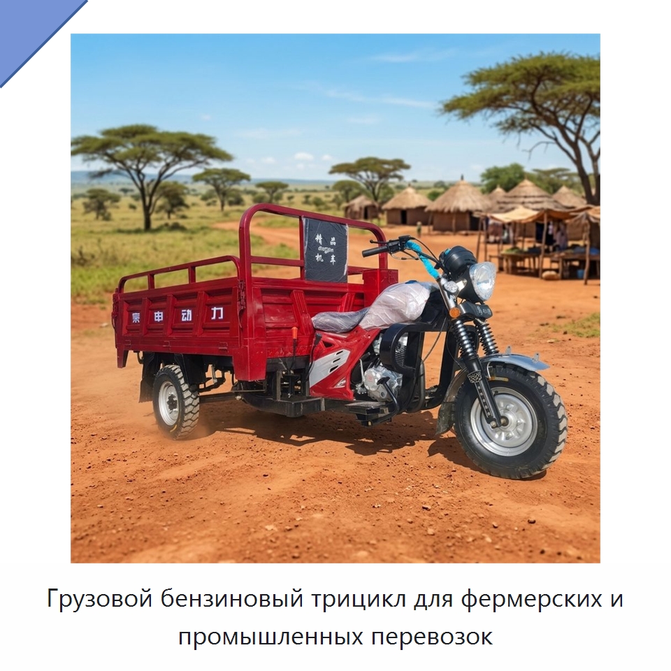 Грузовой бензиновый трицикл для фермерских и промышленных перевозок — Специальные сельскохозяйственные машины