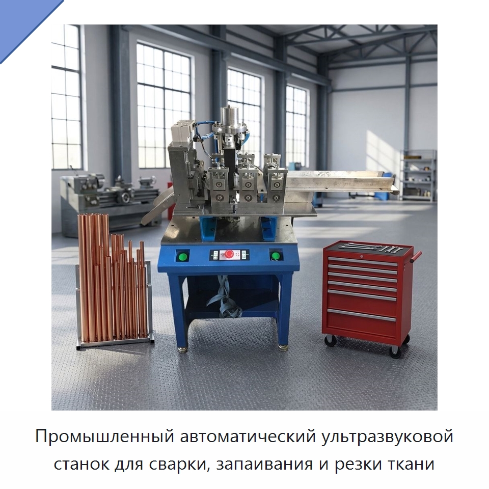 Промышленный автоматический ультразвуковой станок для сварки, запаивания и резки ткани — Специальное оборудование для металлообработки и металлургии