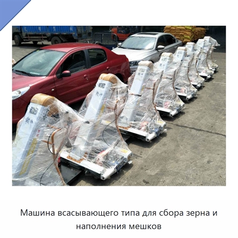 Машина всасывающего типа для сбора зерна и наполнения мешков
