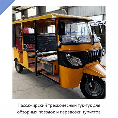 Пассажирский трёхколёсный тук-тук для обзорных поездок и перевозки туристов