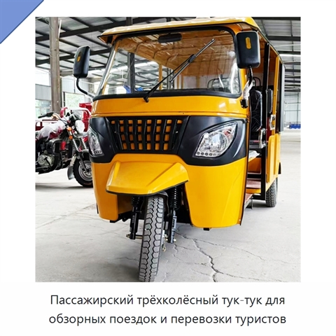 Пассажирский трёхколёсный тук-тук для обзорных поездок и перевозки туристов