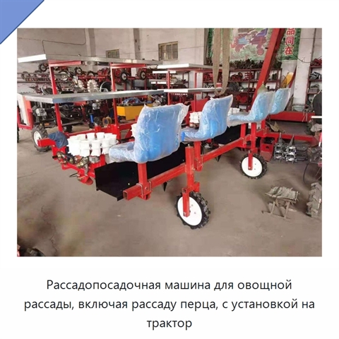Рассадопосадочная машина для овощной рассады, включая рассаду перца, с установкой на трактор