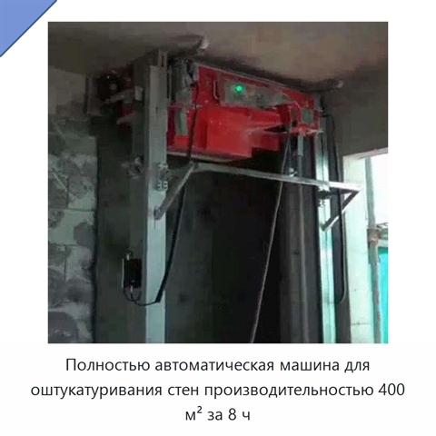 Полностью автоматическая машина для оштукатуривания стен производительностью 400 м² за 8 ч