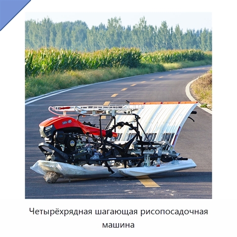 Четырёхрядная шагающая рисопосадочная машина
