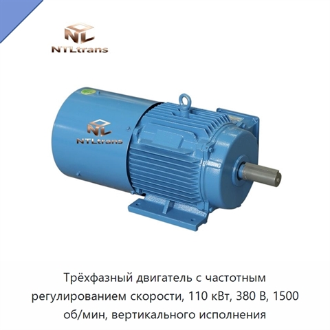 Трёхфазный двигатель с частотным регулированием скорости, 110 кВт, 380 В, 1500 об/мин, вертикального исполнения