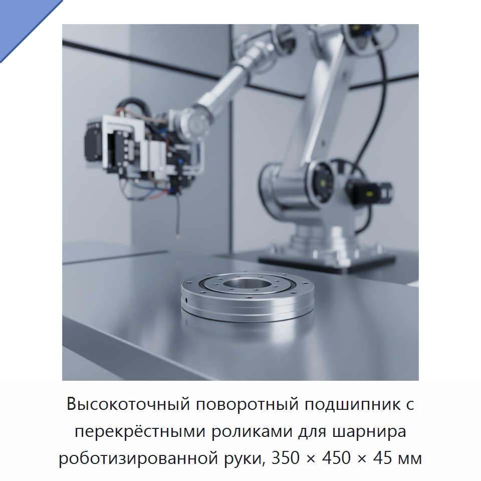 Высокоточный поворотный подшипник с перекрёстными роликами для шарнира роботизированной руки, 350 × 450 × 45 мм — Опорно-поворотные подшипники
