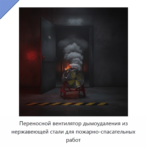 Переносной вентилятор дымоудаления из нержавеющей стали для пожарно-спасательных работ