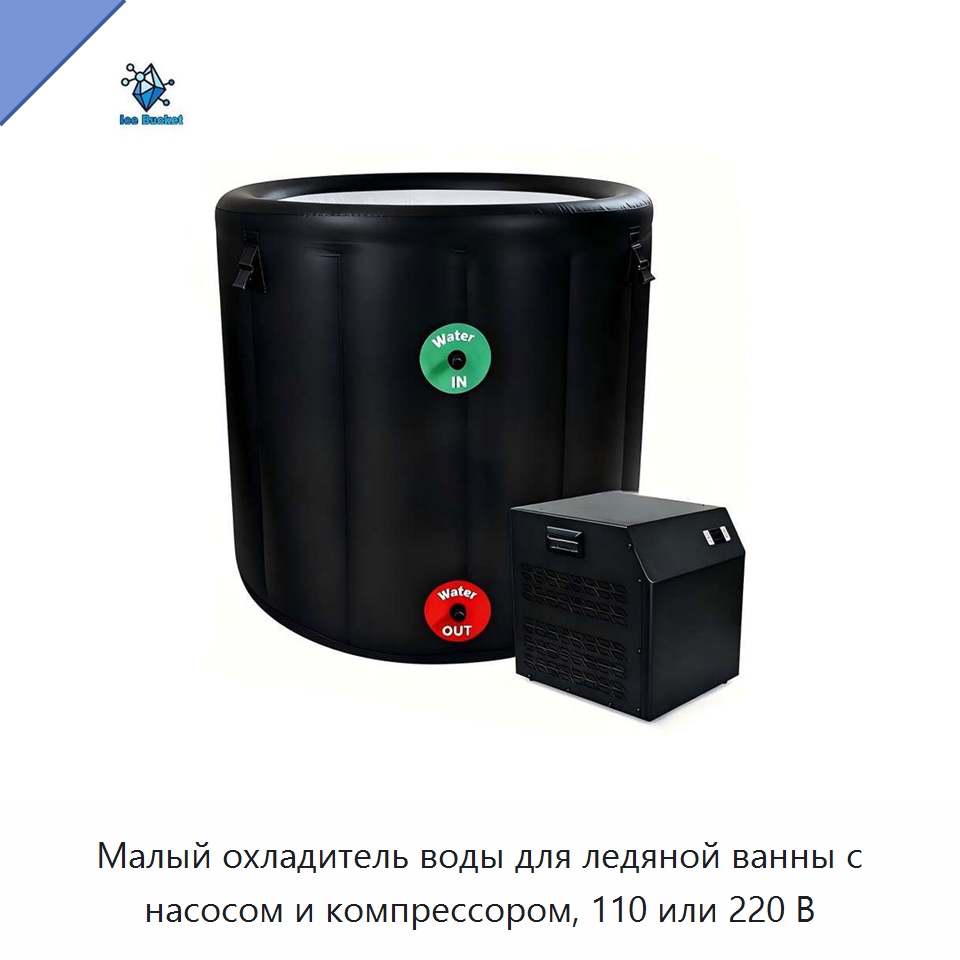 Малый охладитель воды для ледяной ванны с насосом и компрессором, 110 или 220 В — Охладительное оборудование
