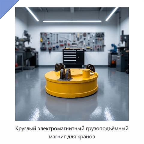 Круглый электромагнитный грузоподъёмный магнит для кранов