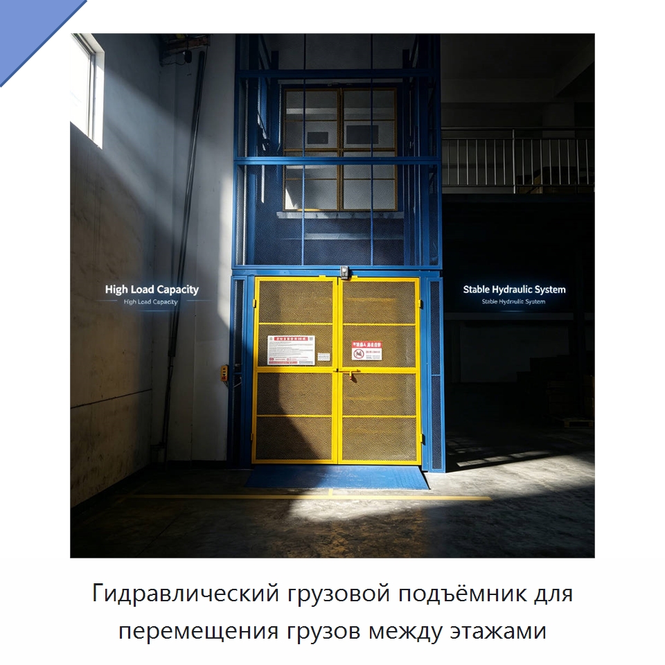 Гидравлический грузовой подъёмник для перемещения грузов между этажами — Подъемные столы