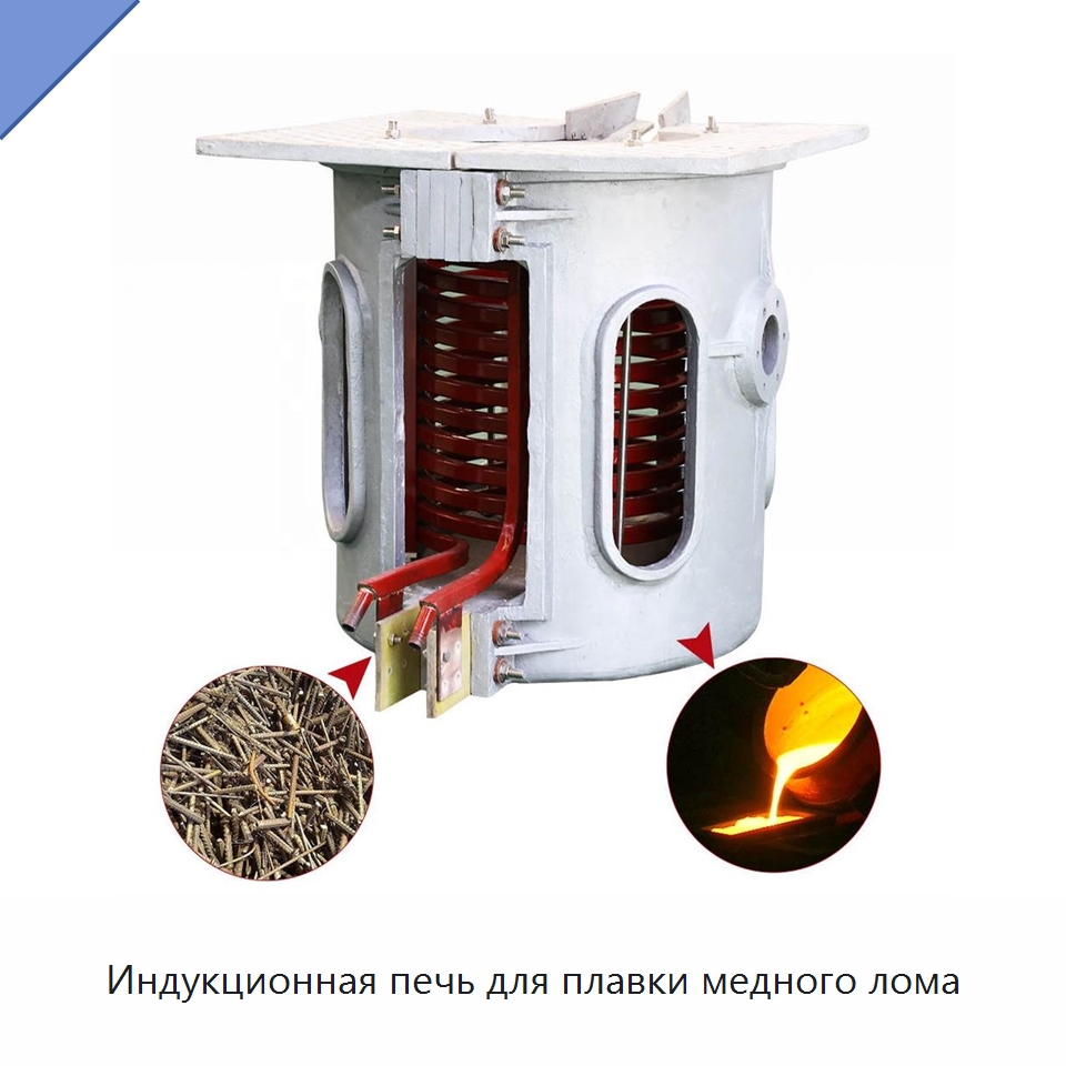 Индукционная печь для плавки медного лома — Промышленные печи