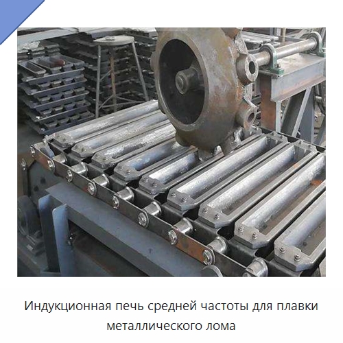 Индукционная печь средней частоты для плавки металлического лома — Промышленные печи