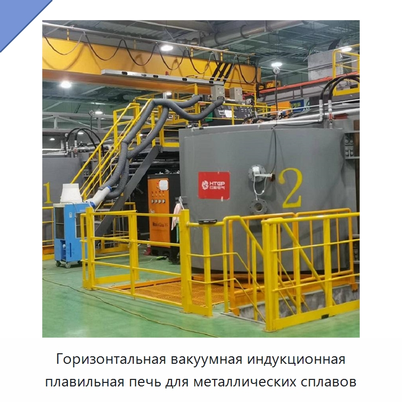 Горизонтальная вакуумная индукционная плавильная печь для металлических сплавов — Промышленные печи