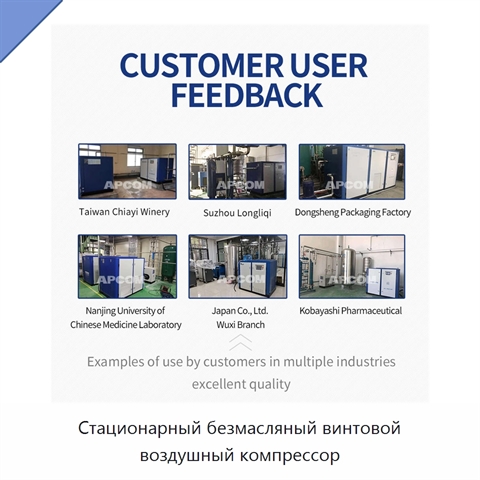 Стационарный безмасляный винтовой воздушный компрессор