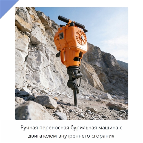 Ручная переносная бурильная машина с двигателем внутреннего сгорания