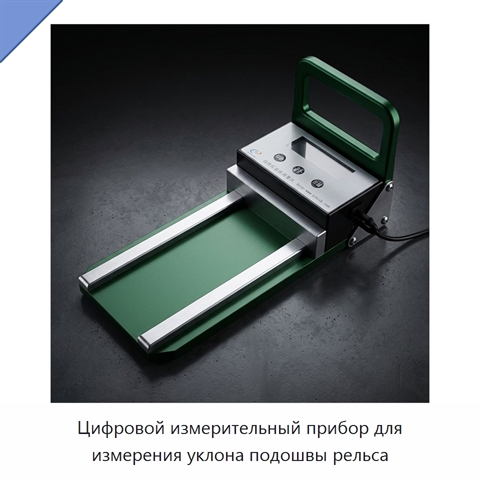 Цифровой измерительный прибор для измерения уклона подошвы рельса