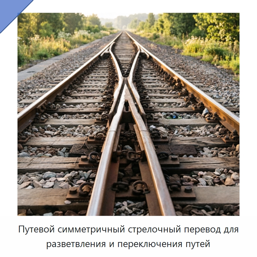 Путевой симметричный стрелочный перевод для разветвления и переключения путей — Железнодорожные запчасти и комплектующие
