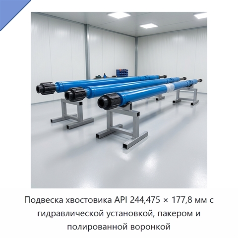 Подвеска хвостовика API 244,475 × 177,8 мм с гидравлической установкой, пакером и полированной воронкой