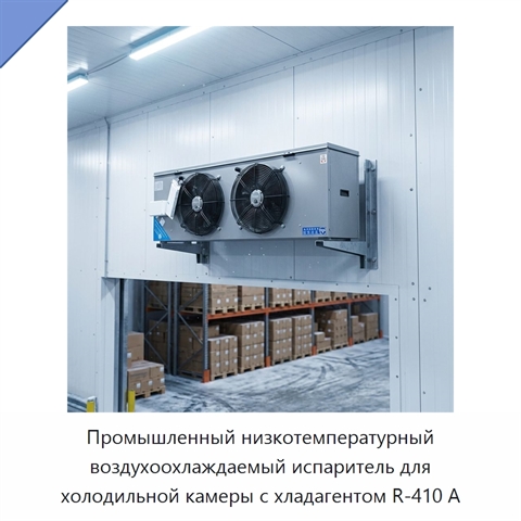 Промышленный низкотемпературный воздухоохлаждаемый испаритель для холодильной камеры с хладагентом R-410 А