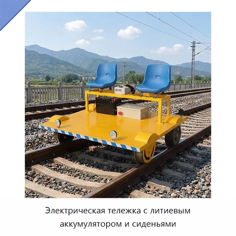 Электрическая тележка с литиевым аккумулятором и сиденьями