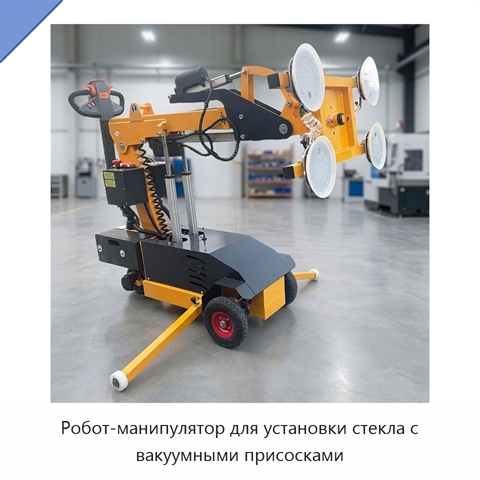 Робот-манипулятор для установки стекла с вакуумными присосками