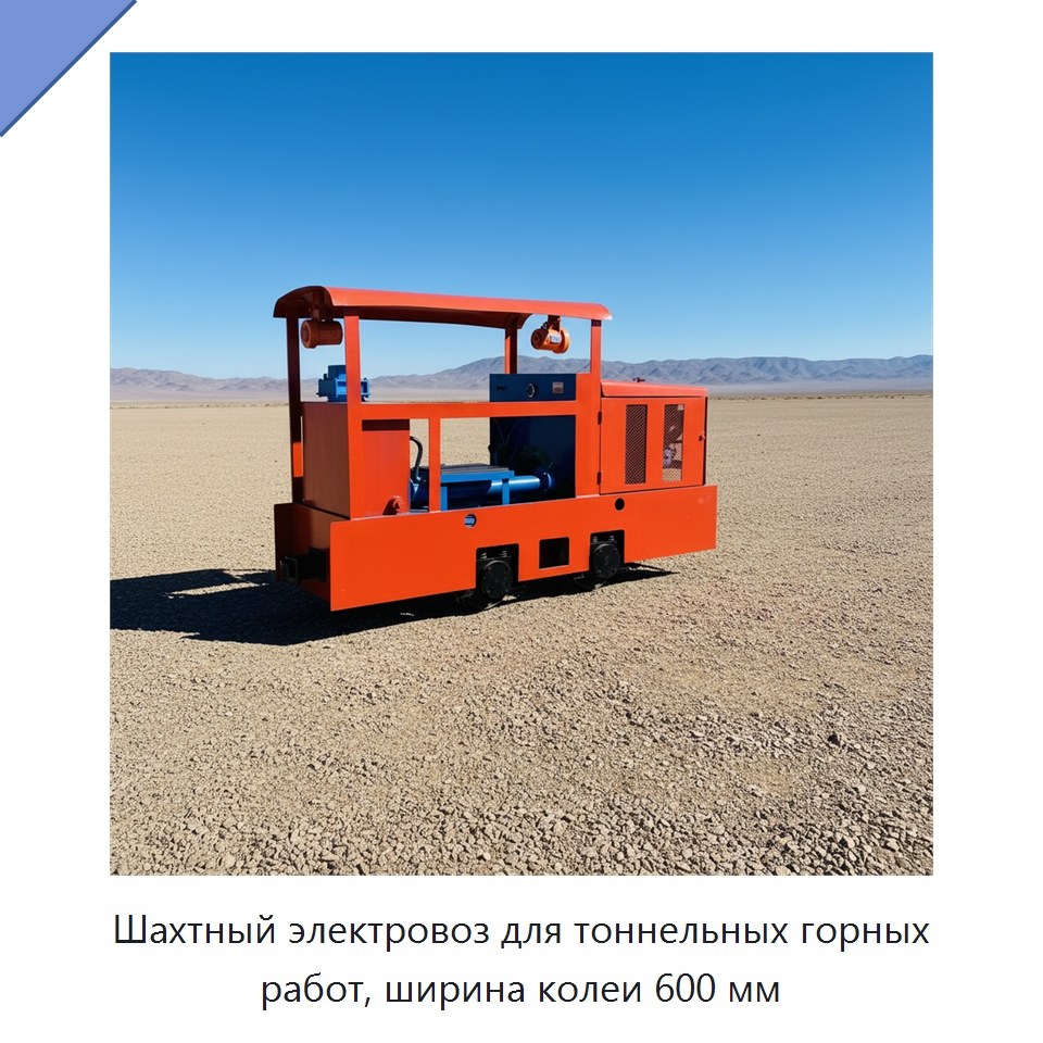 Шахтный электровоз для тоннельных горных работ, ширина колеи 600 мм — Горнодобывающее оборудование