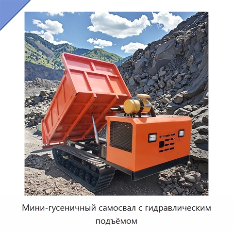Мини-гусеничный самосвал с гидравлическим подъёмом
