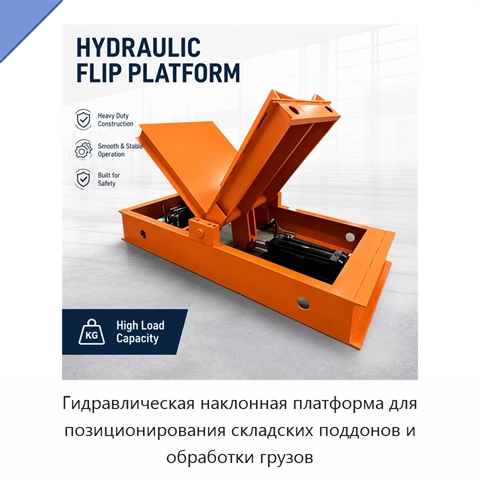 Гидравлическая наклонная платформа для позиционирования складских поддонов и обработки грузов