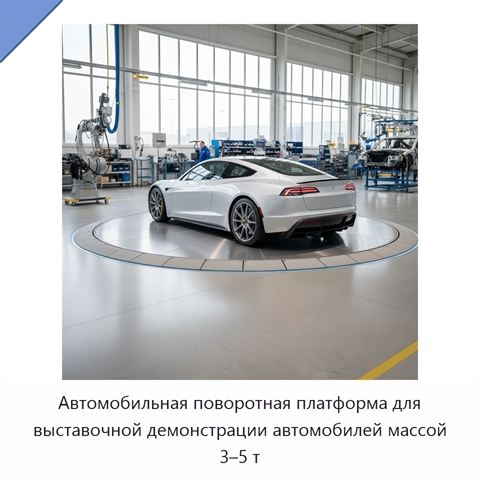 Автомобильная поворотная платформа для выставочной демонстрации автомобилей массой 3–5 т