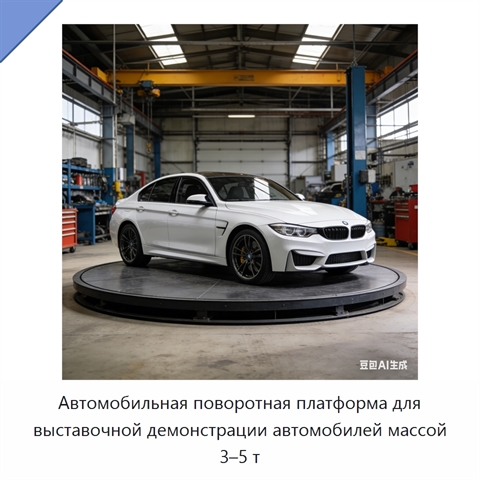 Автомобильная поворотная платформа для выставочной демонстрации автомобилей массой 3–5 т
