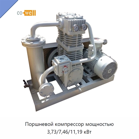 Поршневой компрессор мощностью 3,73/7,46/11,19 кВт