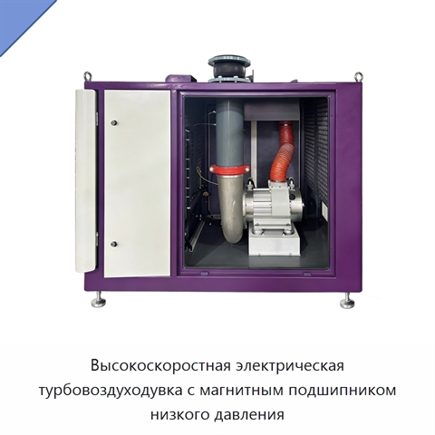Высокоскоростная электрическая турбовоздуходувка с магнитным подшипником низкого давления