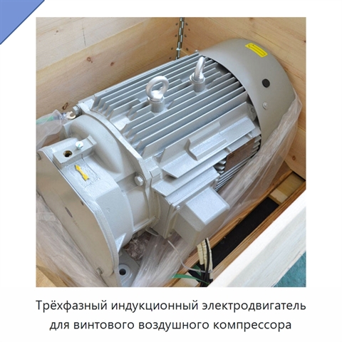 Трёхфазный индукционный электродвигатель для винтового воздушного компрессора