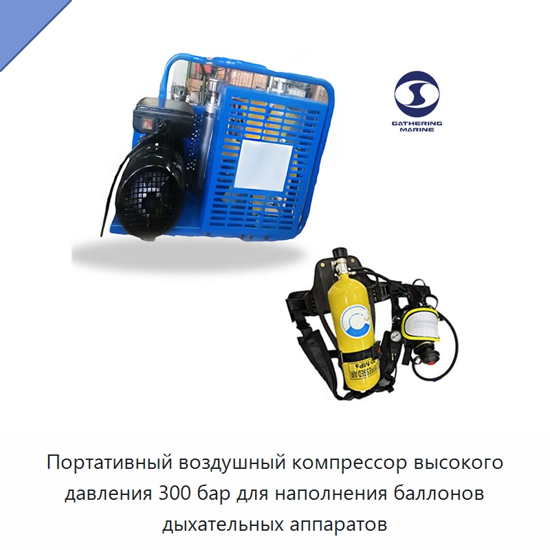 Портативный воздушный компрессор высокого давления 300 бар для наполнения баллонов дыхательных аппаратов — Промышленные компрессоры