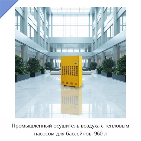 Промышленный осушитель воздуха с тепловым насосом для бассейнов, 960 л