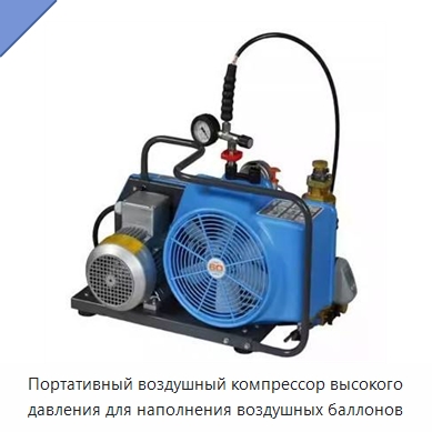Портативный воздушный компрессор высокого давления для наполнения воздушных баллонов — Промышленные компрессоры