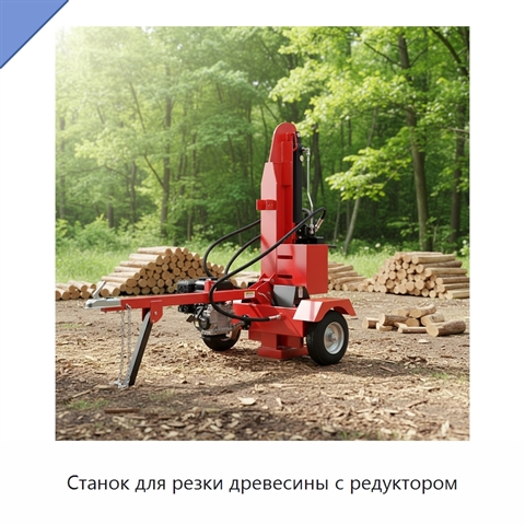 Станок для резки древесины с редуктором
