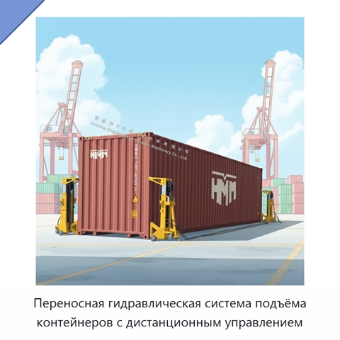 Переносная гидравлическая система подъёма контейнеров с дистанционным управлением