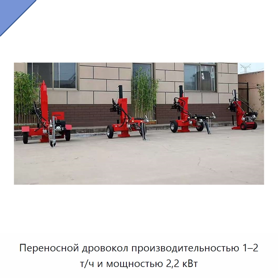 Переносной дровокол производительностью 1–2 т/ч и мощностью 2,2 кВт — Специальные сельскохозяйственные машины