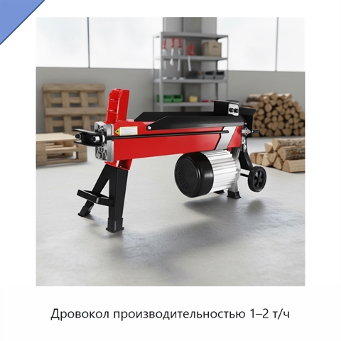 Дровокол производительностью 1–2 т/ч