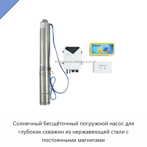 Солнечный бесщёточный погружной насос для глубоких скважин из нержавеющей стали с постоянными магнитами