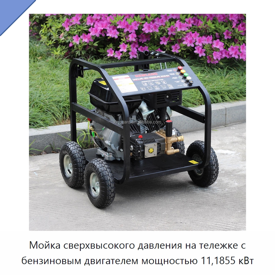 Мойка сверхвысокого давления на тележке с бензиновым двигателем мощностью 11,1855 кВт