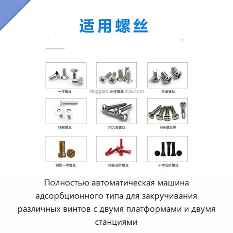 Полностью автоматическая машина адсорбционного типа для закручивания различных винтов с двумя платформами и двумя станциями