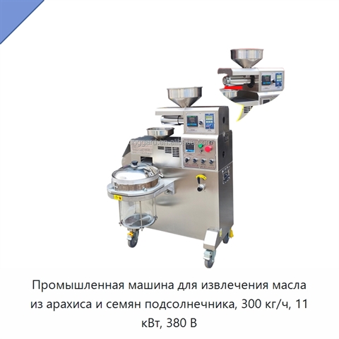 Промышленная машина для извлечения масла из арахиса и семян подсолнечника, 300 кг/ч, 11 кВт, 380 В