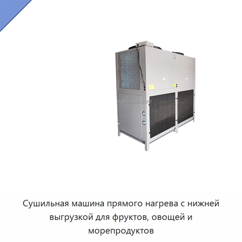 Сушильная машина прямого нагрева с нижней выгрузкой для фруктов, овощей и морепродуктов