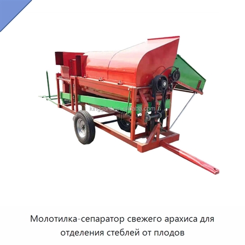 Молотилка-сепаратор свежего арахиса для отделения стеблей от плодов