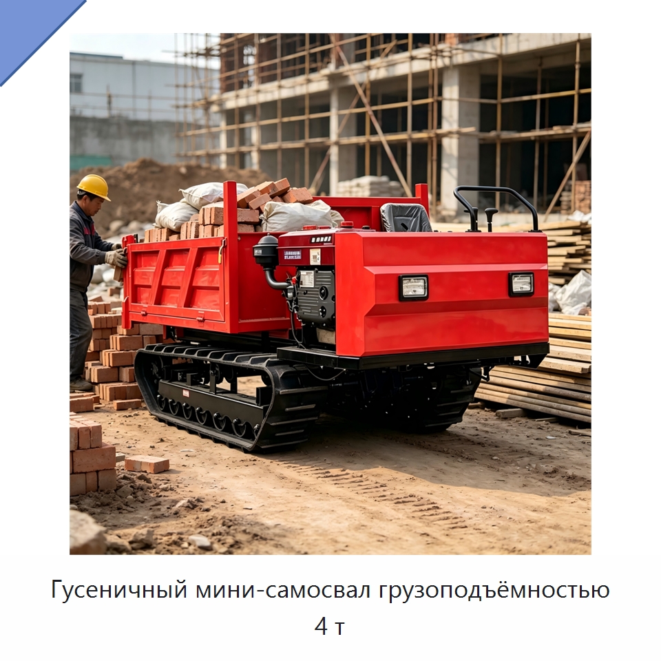 Гусеничный мини-самосвал грузоподъёмностью 4 т