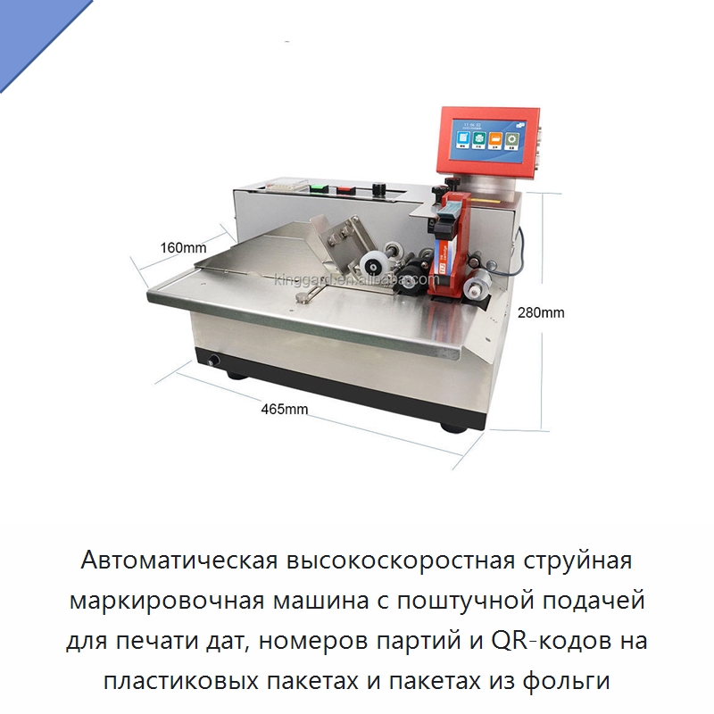 Автоматическая высокоскоростная струйная маркировочная машина с поштучной подачей для печати дат, номеров партий и QR-кодов на пластиковых пакетах и пакетах из фольги — Маркировочные машины