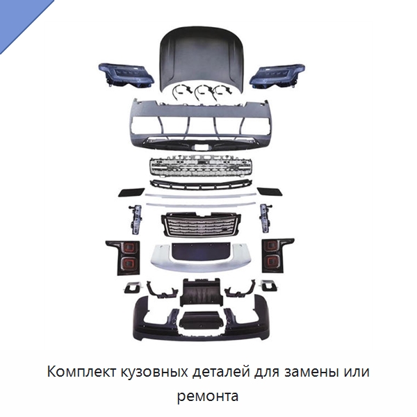 Комплект кузовных деталей для замены или ремонта — Автомобильные бамперы