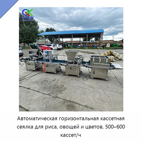 Автоматическая горизонтальная кассетная сеялка для риса, овощей и цветов, 500–600 кассет/ч